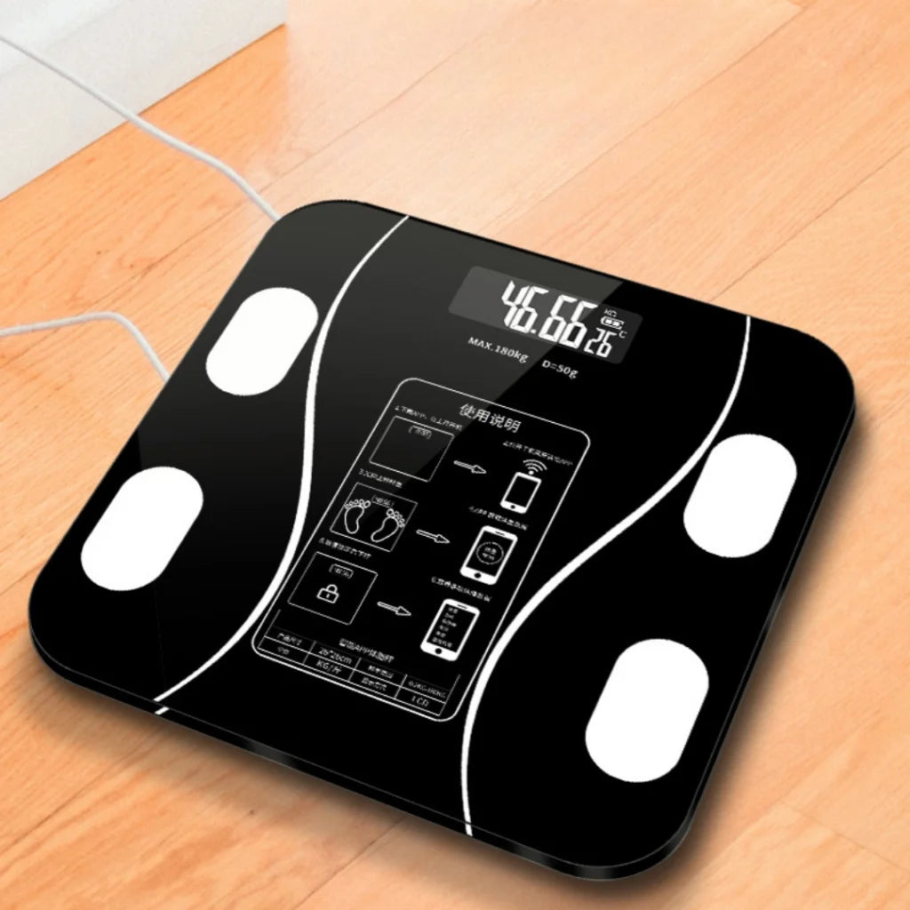 Balança Digital de Bioimpedância com Bluetooth para o Corpo, até 180 kg, Resultado no Celular