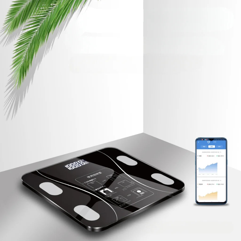 Balança Digital de Bioimpedância com Bluetooth para o Corpo, até 180 kg, Resultado no Celular